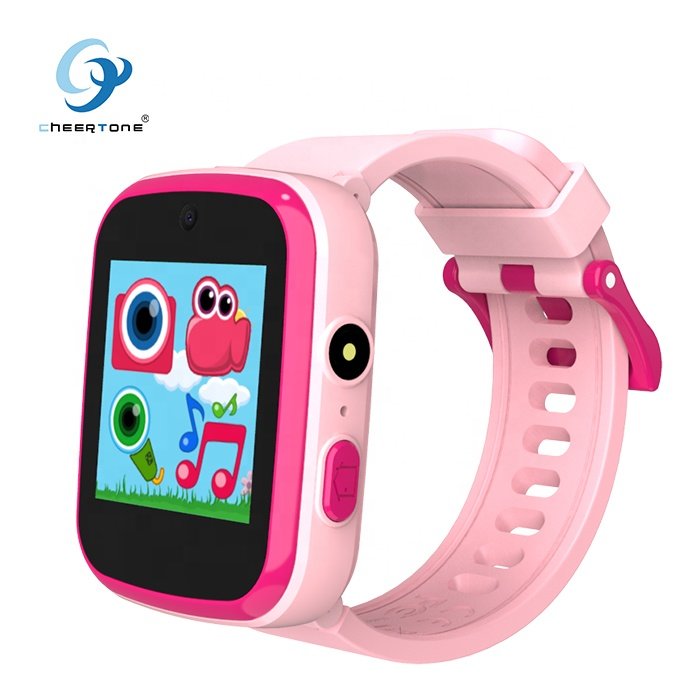 CTW11X High quality wholesale educational kid smart watch toys for school kids girls pink with DIY dial background reminders