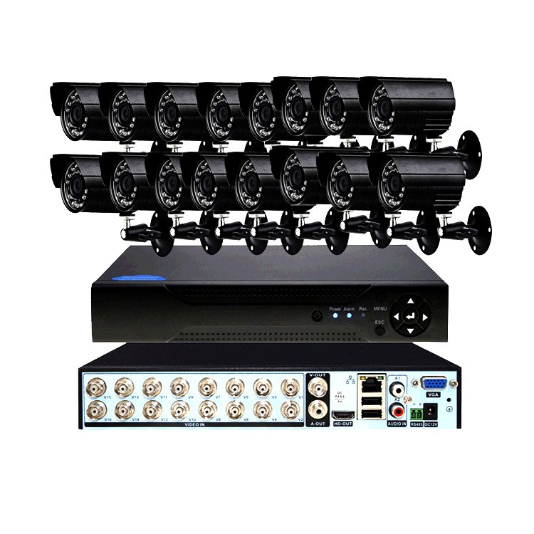 complete CCTV outdoor night vision office security DVR surveillance 4 CH 8CH 16CH AHD kit camera