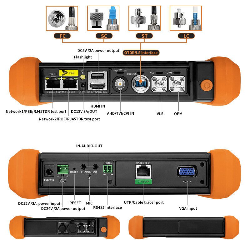 Ipc6510 Otdr Cctv Ip Camera Ipc Tester 4K Ip Ahd/Cvi/Tvi/Analog Camera Test Visual Fault Locator Stable Laser Sources