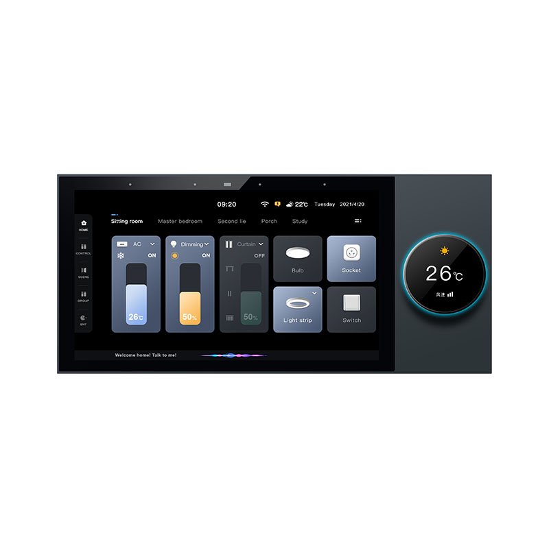 7 inch smart control panel Automation System Touch Smart Panel Control Bed Room Switches with Wall Mounted Amplifier