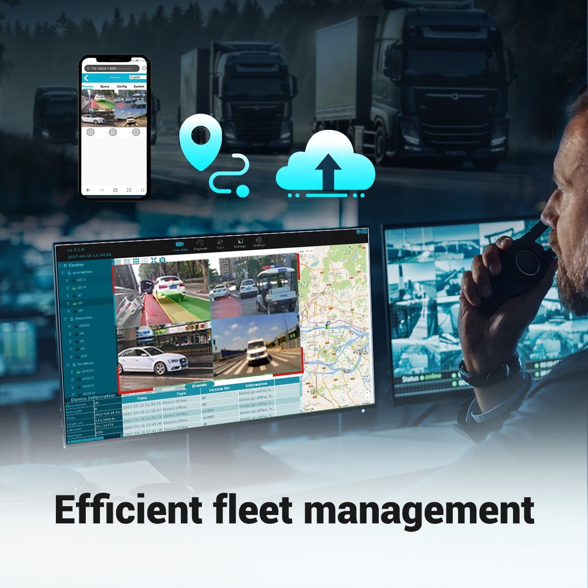 STONKAM Factory Wholesale 8 Channel Mdvr Dvr Mobile Kit Truck Camera System For Truck Bus School Bus