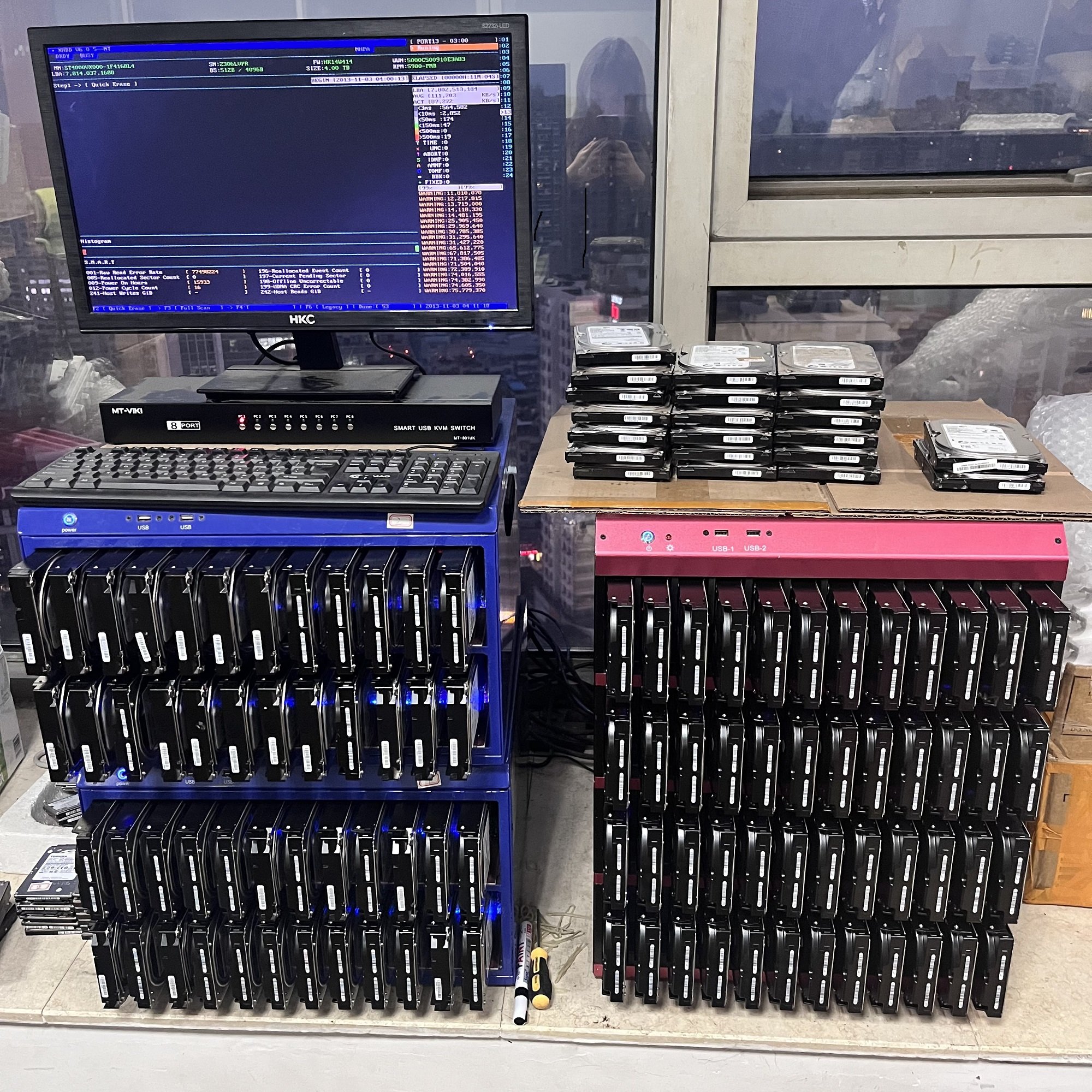 Top Sale 48 Port Hard Disk/HDD/SAS Test System Hard Disk Test Machine For Test Hard Drive Performance