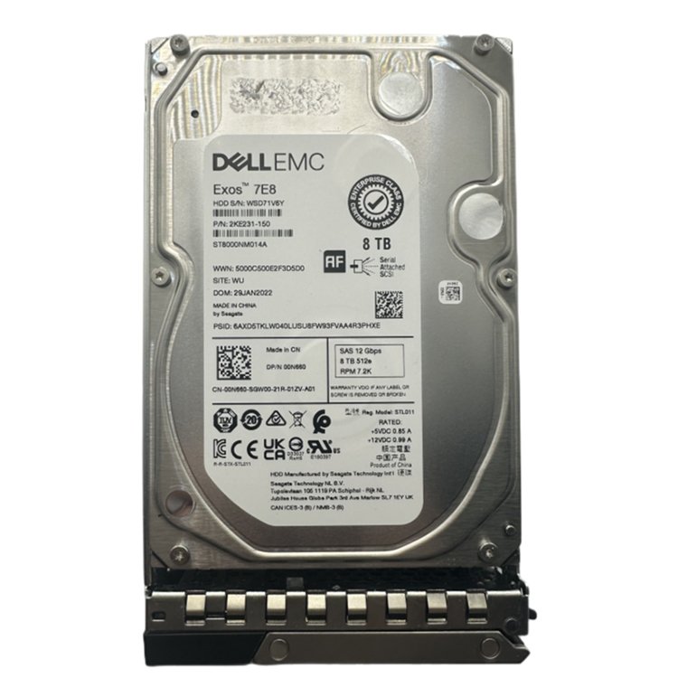 Original New Dells HDD 8tb Ssd 7.2K RPM NLSAS 3.5" Hard Drive For Server
