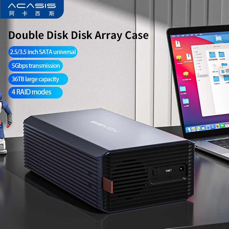 Acasis 3.5-inch SATA Serial Port Hard Disk USB Aluminum 36TB 12V Stock Usb Storage Case Hdd Aluminum 3.0 5gbps