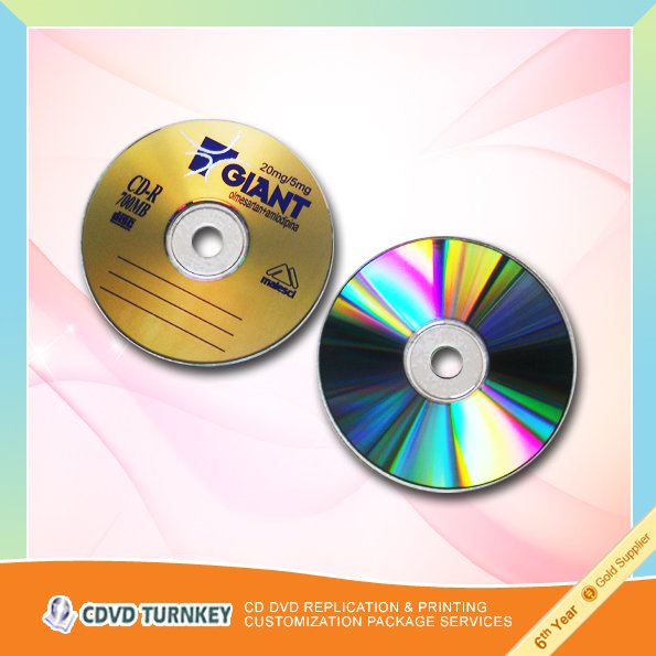 blank CDR DVDR with logo printing in slim black cd case