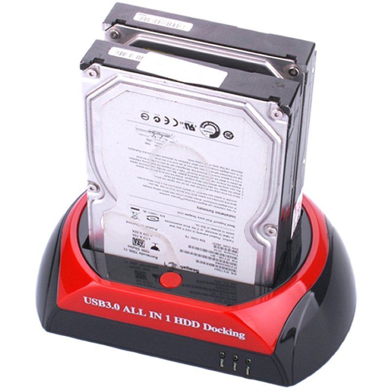 USB 3.0 ALL In 1 HDD Docking 2.5" 3.5" Double SATA Hard Disk disk Head Base USB To Sata Dual Disk Multifunctional Base