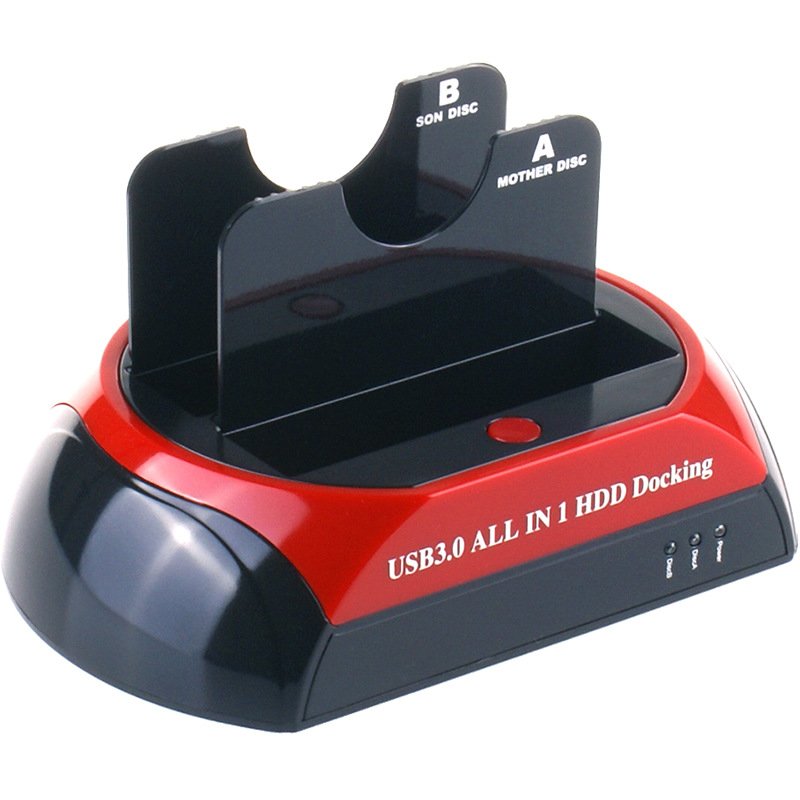 USB 3.0 ALL In 1 HDD Docking 2.5" 3.5" Double SATA Hard Disk disk Head Base USB To Sata Dual Disk Multifunctional Base