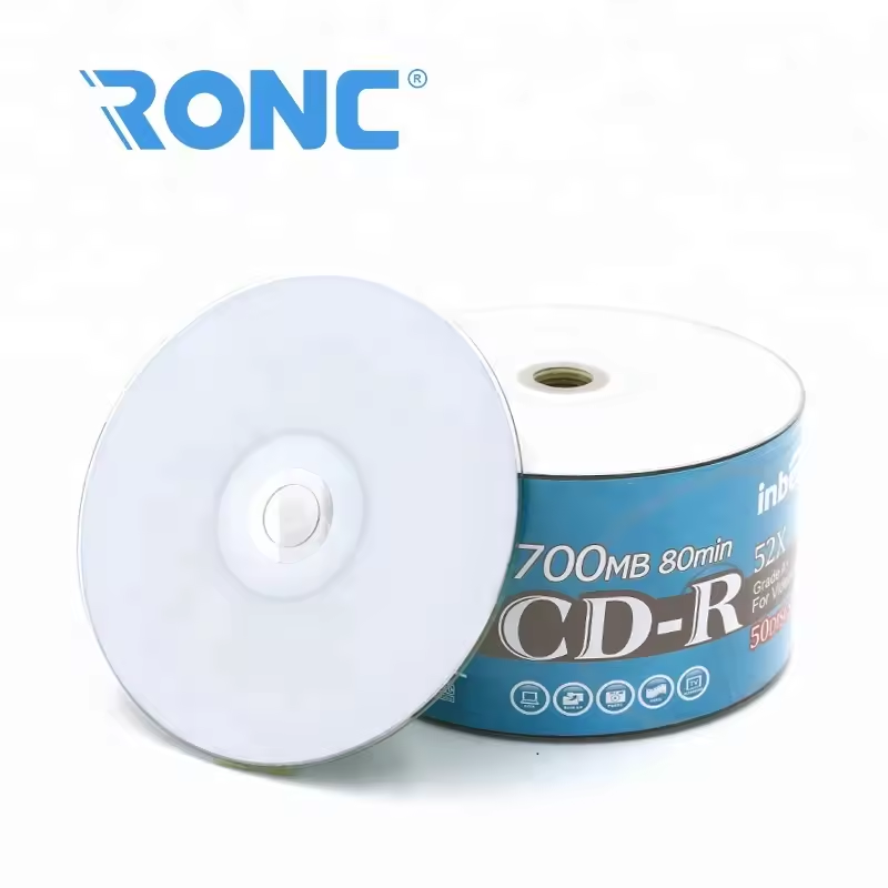 High Quality 700mb 52X White Inkjet Printable CD-R Original Empty Disc DVD CD CD-R Dvd-r Disc