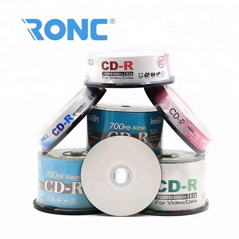 High Quality 700mb 52X White Inkjet Printable CD-R Original Empty Disc DVD CD CD-R Dvd-r Disc