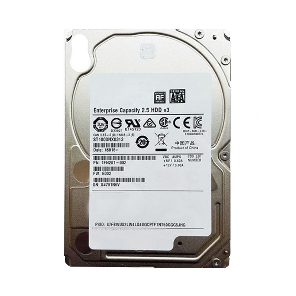 ST1000NX0313 1TB 2.5 6.0 Gbps 7200 RPM Enterprise 512 Emulation Serial Hard Disk for Server ST1000NX0313