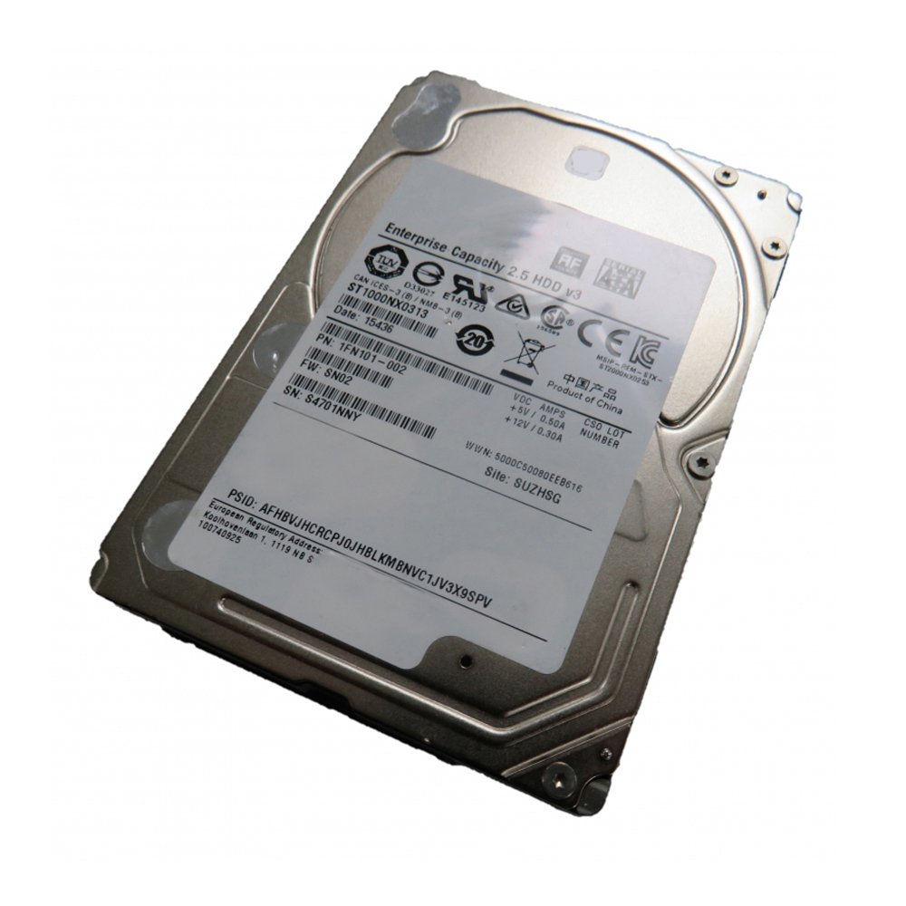 ST1000NX0313 1TB 2.5 6.0 Gbps 7200 RPM Enterprise 512 Emulation Serial Hard Disk for Server ST1000NX0313