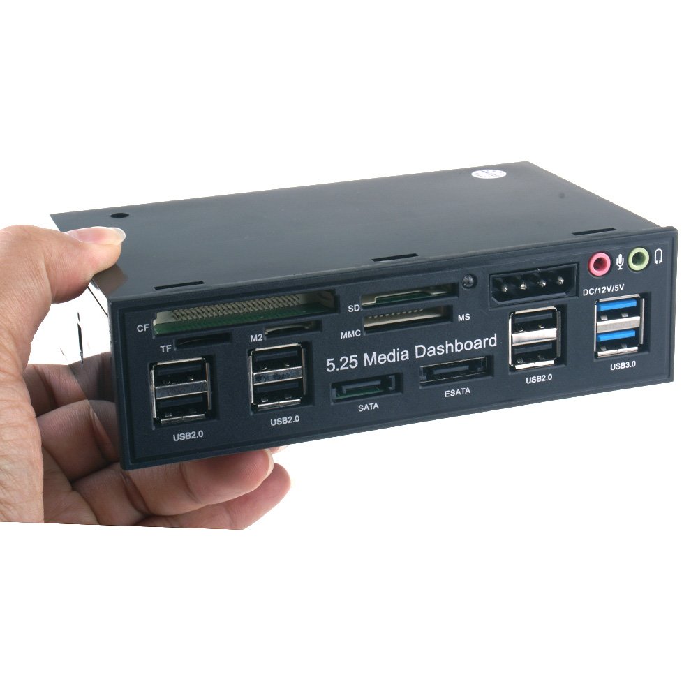USB External 3.5-inch Hard Disk Disk Head USB2.0 USB3.0 5.25" 525E Multi-function Hard Drive Audio Plug