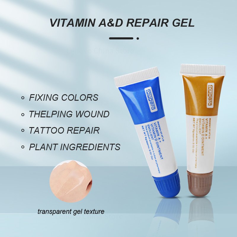 Hadiyah Private Label Permanent Makeup Healing Balm Cosmetic Tattoo Aftercare Gel Vitamina A D Ointment 100PCS/ Bag