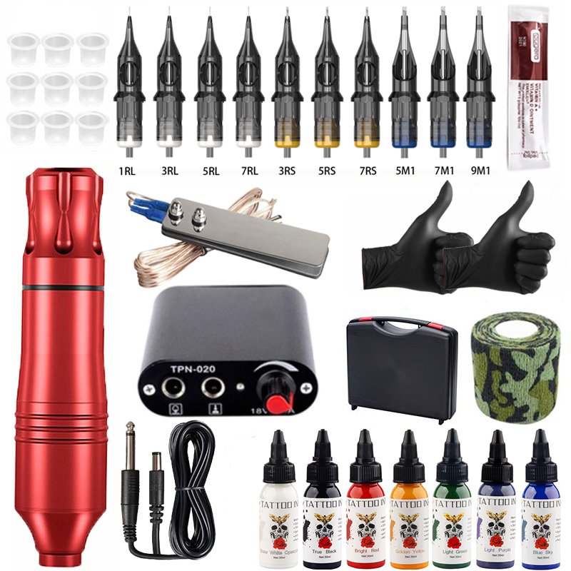 Professional and Beginners tattoo Complete Kit Rotary Tattoo Machines