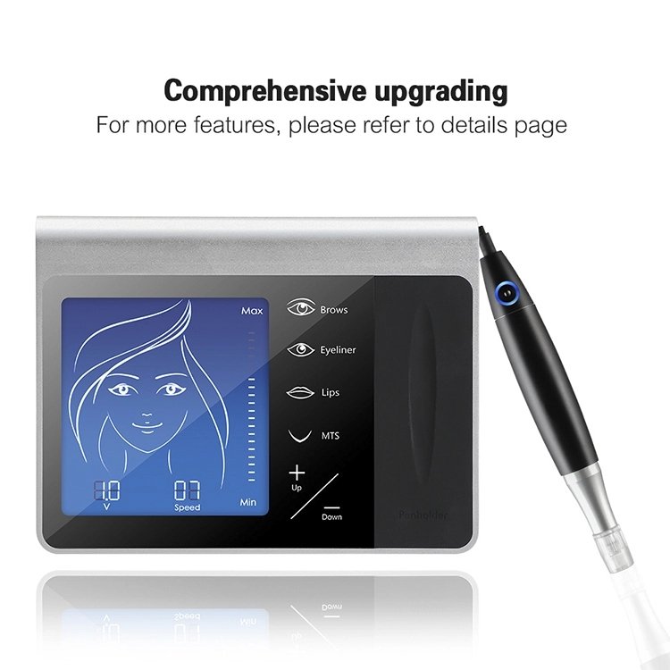 Touch Screen Tattoo machine Permanent Makeup Machine with 6 Free Needle Cartridges