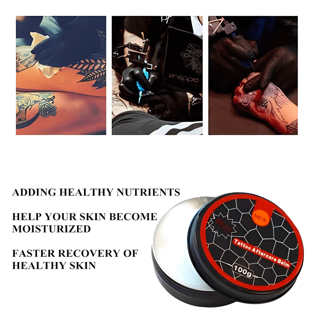 Hadiyah Tattoo Aftercare Butter Tattoos Soothing Cream Tattoo Color Enhancement Aftercare Balm PMU Aftercare Lotion