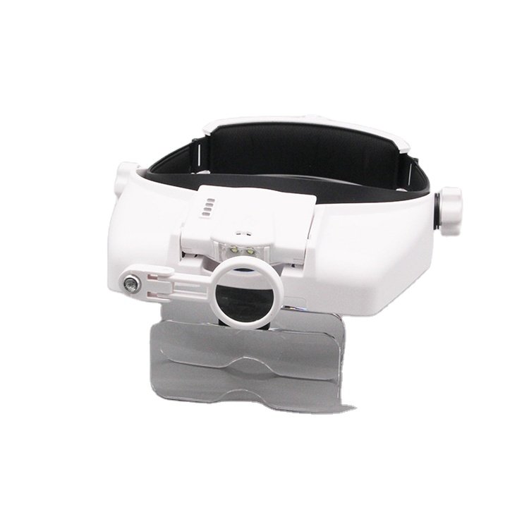 Headset LED light USB charging power display nail eyelash tattoo high power HD magnifying glass 82000MAC