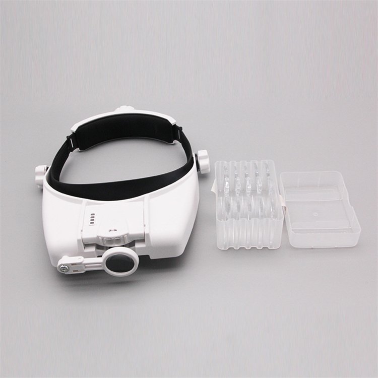 Headset LED light USB charging power display nail eyelash tattoo high power HD magnifying glass 82000MAC
