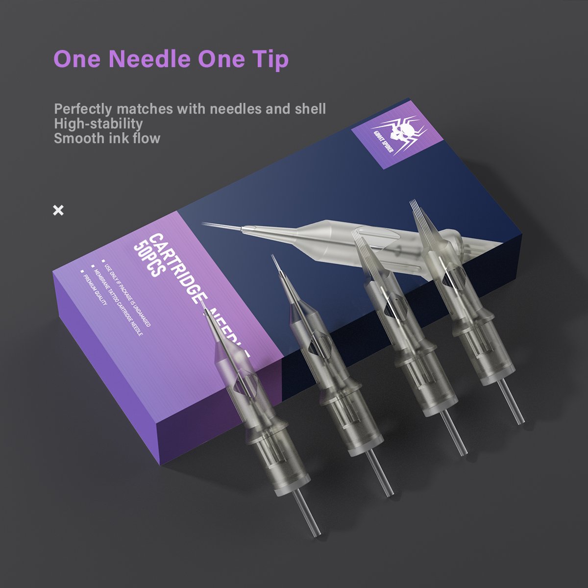 50Pcs /box RL/RS/RM/M1 Size Disposable Safe Sterilized Cartridges Permanent Makeup Needle Cartridge for Tattoo Machine