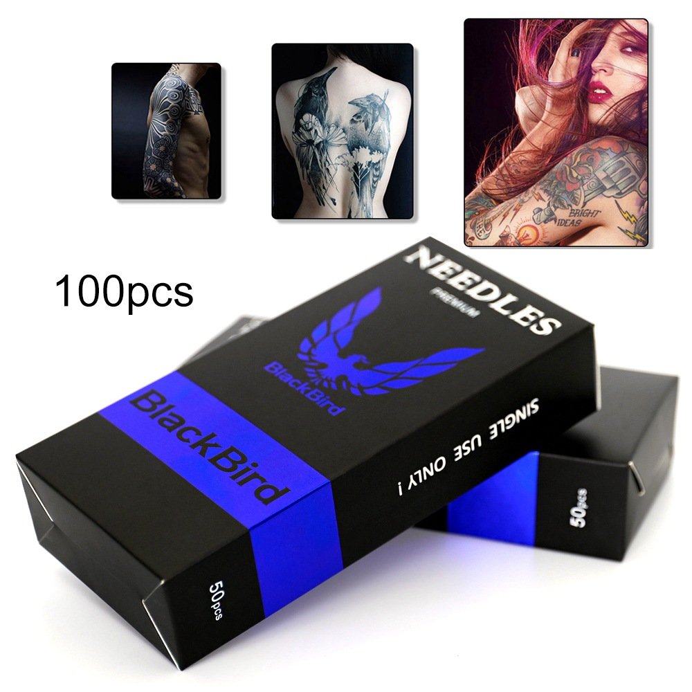 50pcs/box Black Bird Premium Disposable Stainless Steel Tattoo Needle
