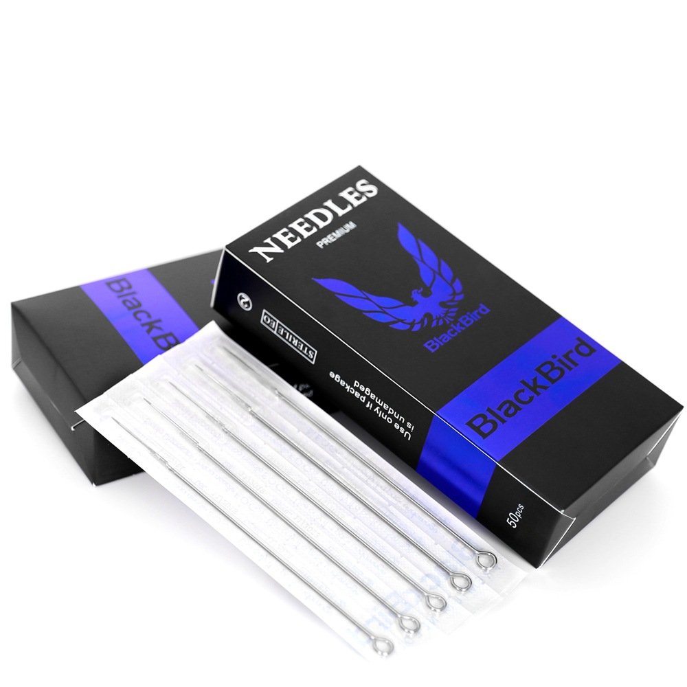 50pcs/box Black Bird Premium Disposable Stainless Steel Tattoo Needle