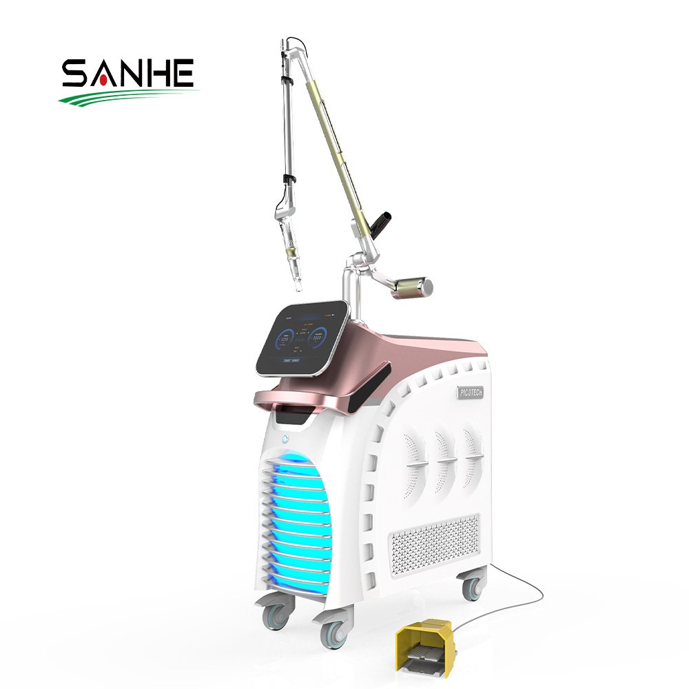 2024 Korea Factory Price Pico Q-Switch Q Switched Nd Yag Picosecond Laser Tattoo Removal Machine Skin 532nm Wavelengths Cooling