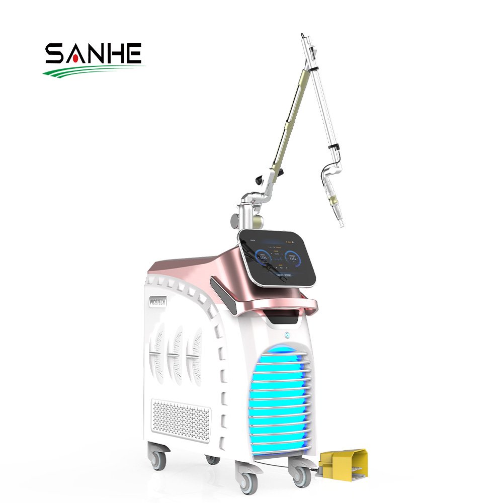 2024 Korea Factory Price Pico Q-Switch Q Switched Nd Yag Picosecond Laser Tattoo Removal Machine Skin 532nm Wavelengths Cooling