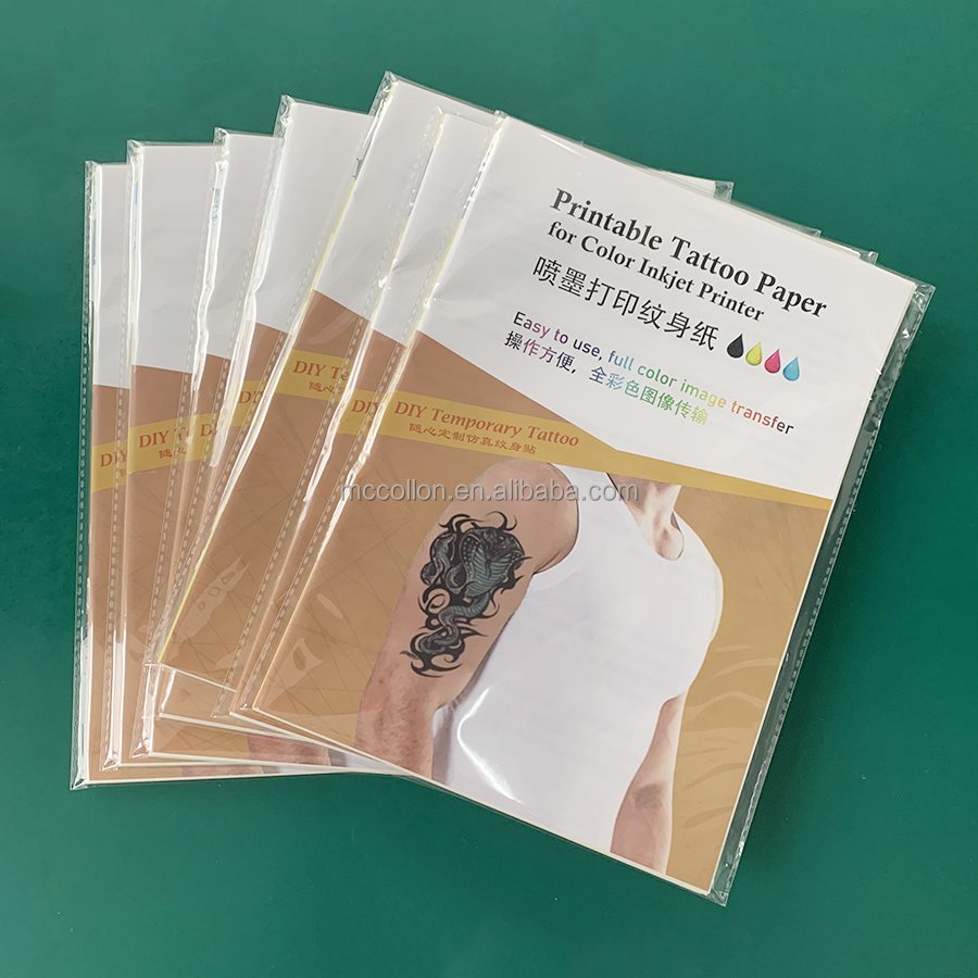 Wholesale Laser Inkjet Temporary Tattoo Paper Set For Arm Wrist Body Art Fake Tattoo Print Papers