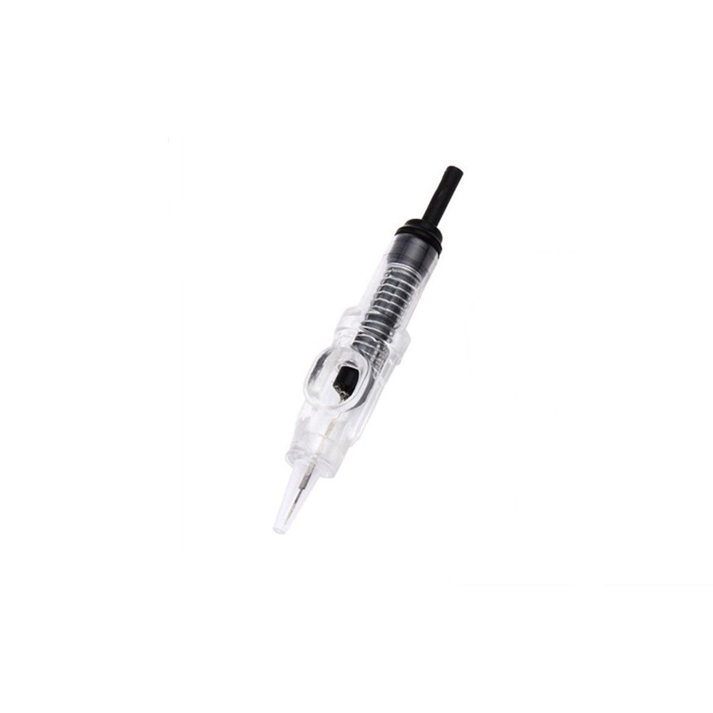 Permanent Microblading Clear Easy Click Tattoo Microblading Cartridge Needle with Black End Tip