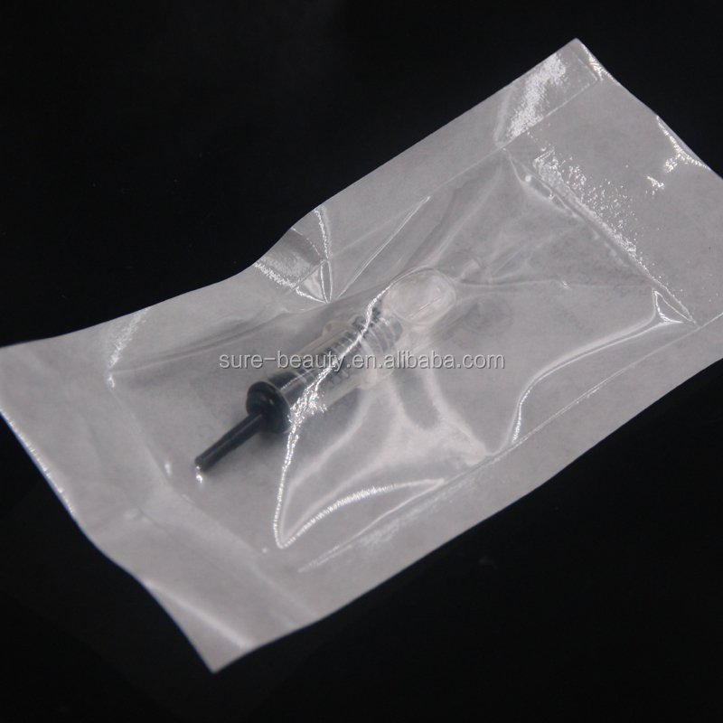 Permanent Microblading Clear Easy Click Tattoo Microblading Cartridge Needle with Black End Tip