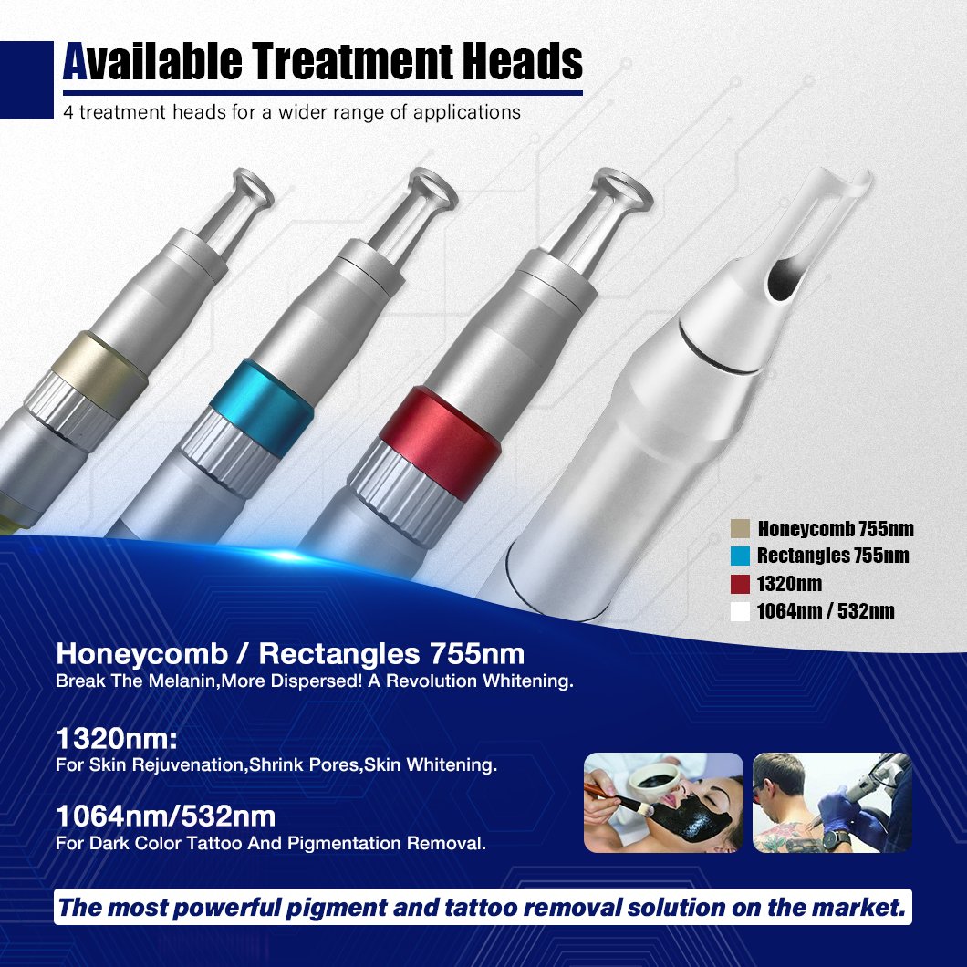 532nm 755nm 1064nm 1320nm Pico Laser Machine Suppliers Professional nd yag Laser q Switched Picosecond Tattoo Removal Machine