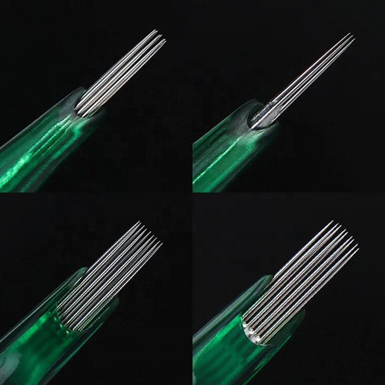 Permanent Makeup Tattoo Needle Body Art Tattoo Cartridge Needles OEM Green LBB Soft Membrane Tattoo Needle Cartridges