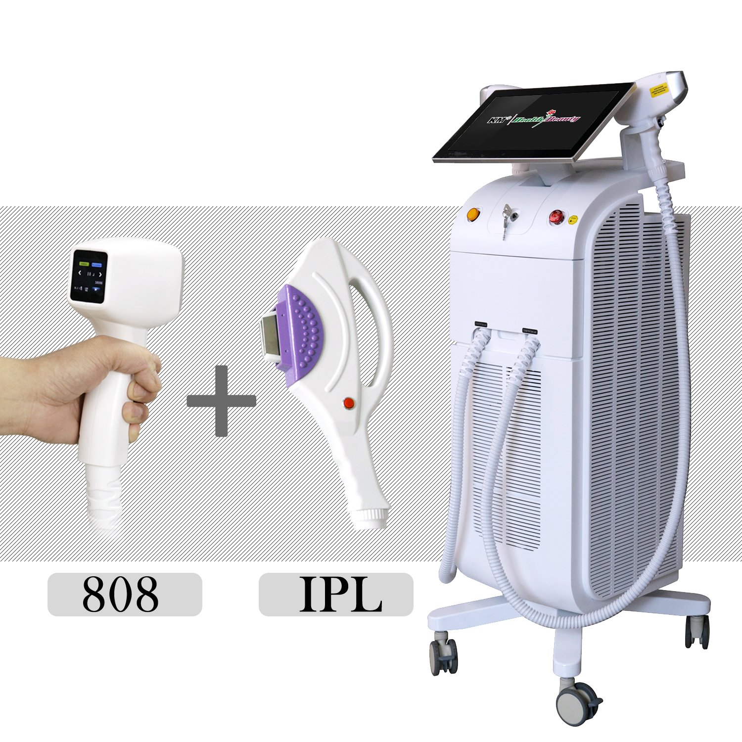 2022 New 808nm diode laser 3 waves 808 755 1064 IPL hair removal yag laser tattoo removal bipolar RF skin rejuvenation face lift