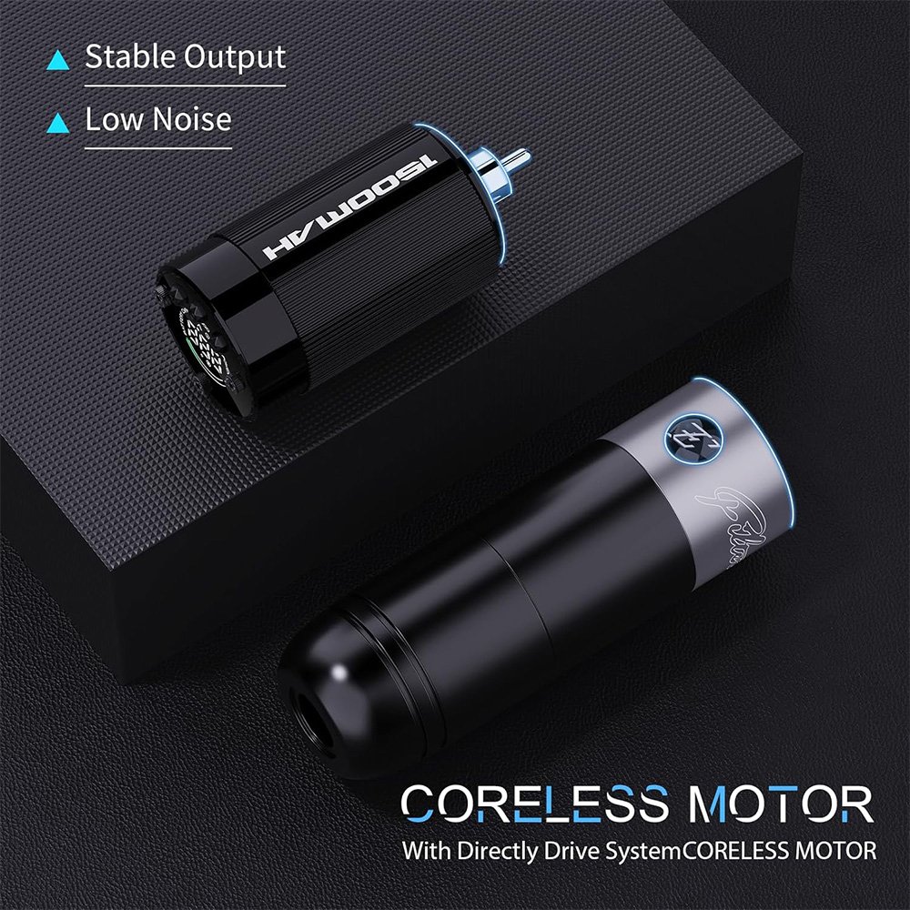 EZ Tattoo 1 Extra Battery Filter Freedom Direct Drive Machine Pen 1500mAh Capacity Line and Shader wireless tattoo machine