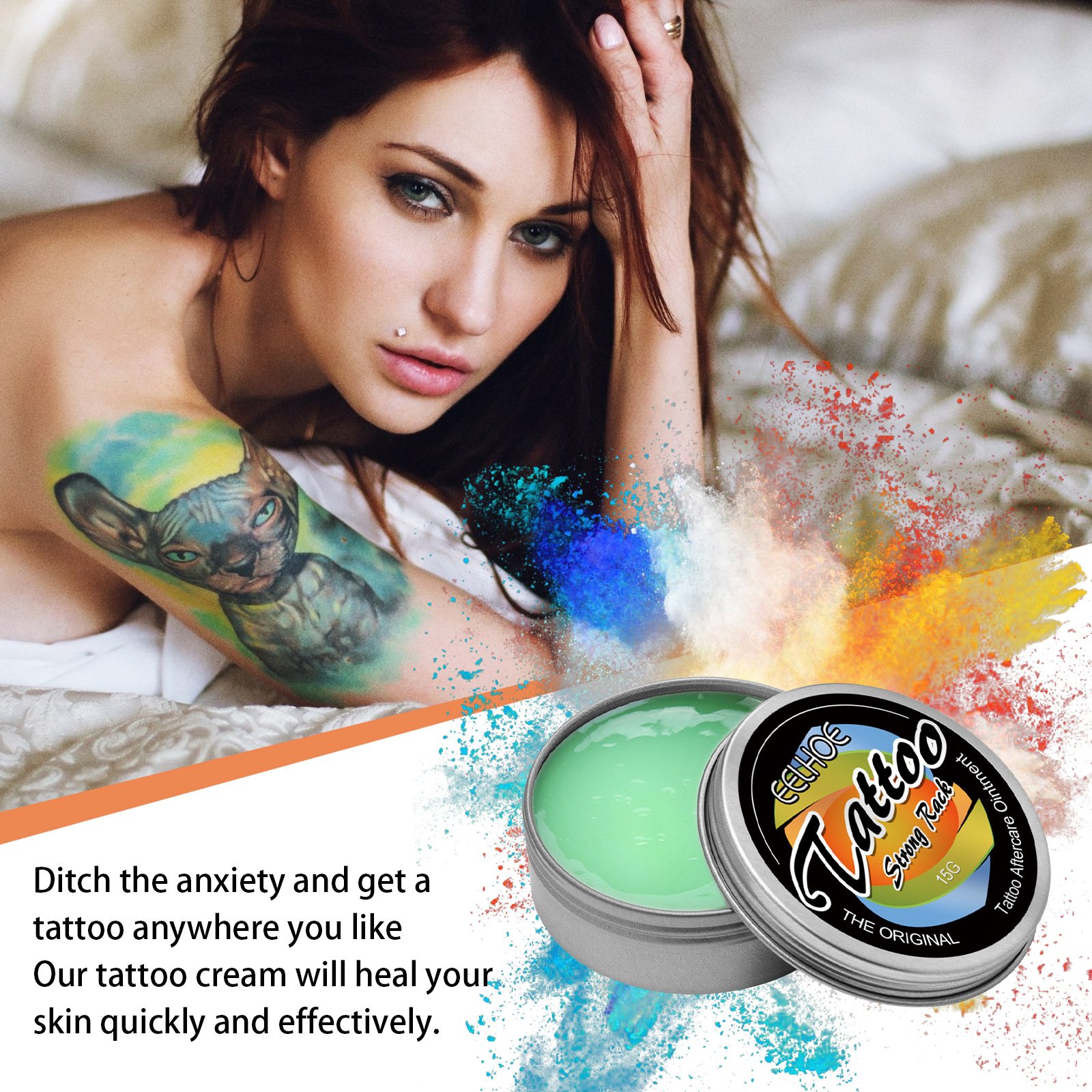 2023 Popular Vitamin E Added Tattoo Color Stabilizing Tattoo Cleaning Removing Tattoo Strong Rack Cream