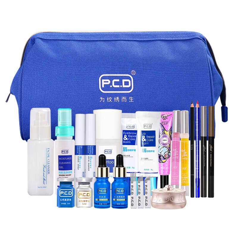Professional Permanent makeup PMU tattoo aftercare kit de microblading para academy complet set eyebrow lip treatment