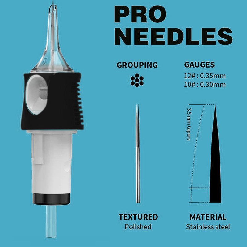 Professional Universal Tattoo Needle For Tattoo Scalp Silicon Anti Slippery microblading cartridge needle for permanent makeup