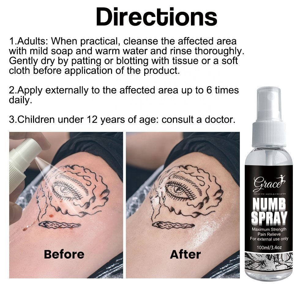 Custom Logo Professional Tattoo Care Deep Repair Skin Redness Reducing moisturize Anti Scar Before After Tattoo Care Spray