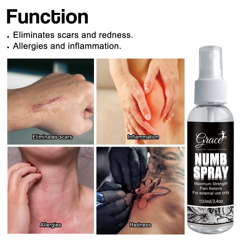Custom Logo Professional Tattoo Care Deep Repair Skin Redness Reducing moisturize Anti Scar Before After Tattoo Care Spray