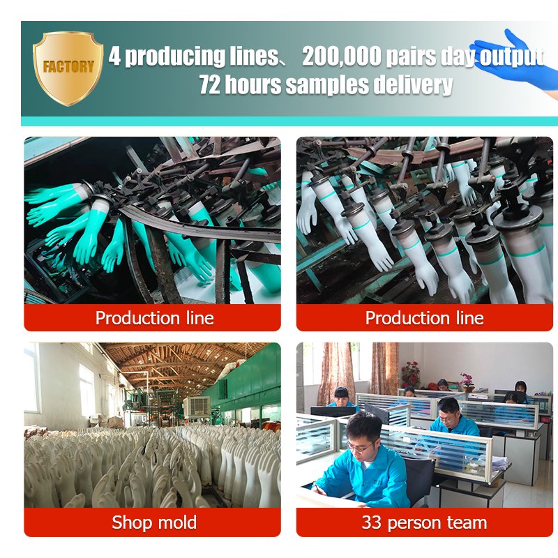Chinese supply 9 inches Wholesale waterproof food handling barbecue party beauty salon use blue disposable nitrile gloves