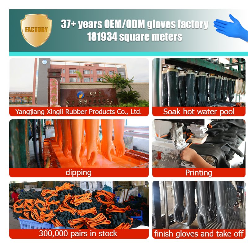 Chinese supply 9 inches Wholesale waterproof food handling barbecue party beauty salon use blue disposable nitrile gloves