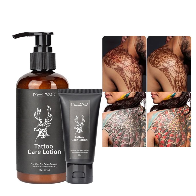 MELAO OEM Tattoo Care Supplies Tattoo Moisturizing Lotion Healing Smoothing Skin Vegan Organic Tattoo Aftercare Lotion