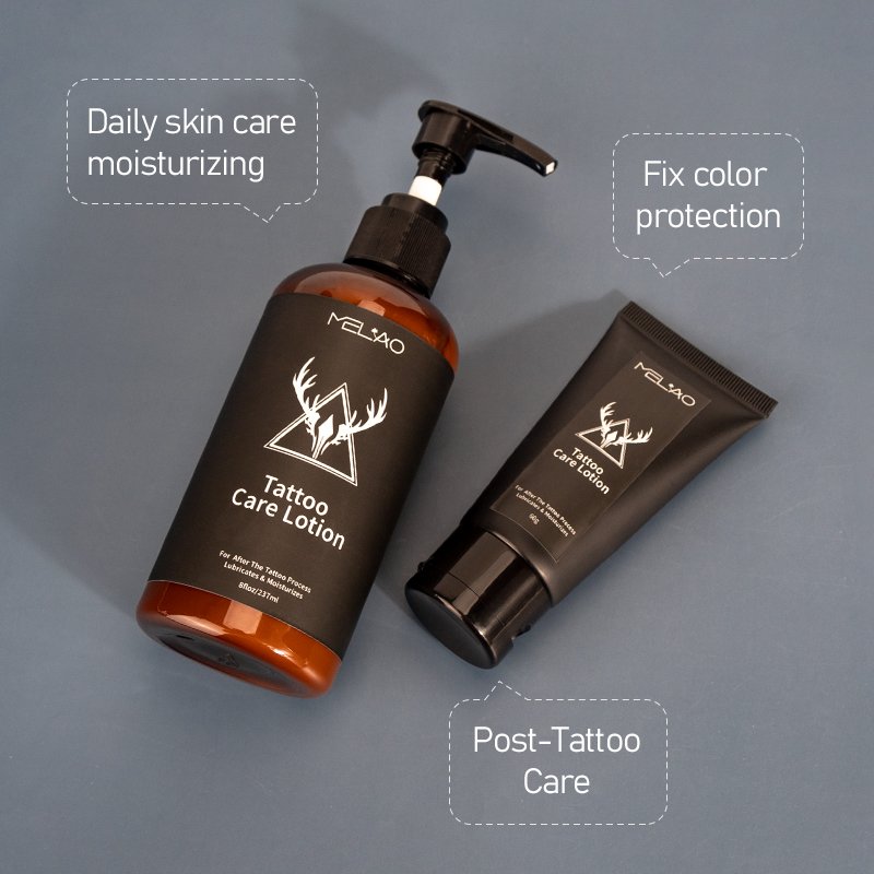 MELAO OEM Tattoo Care Supplies Tattoo Moisturizing Lotion Healing Smoothing Skin Vegan Organic Tattoo Aftercare Lotion