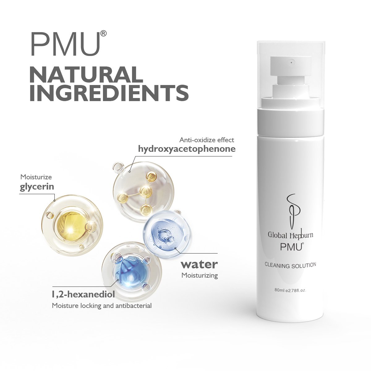 PMU Permanent Makeup Cleaning Solution Spray Professional Tattoo Use Cleaning Products for Operation