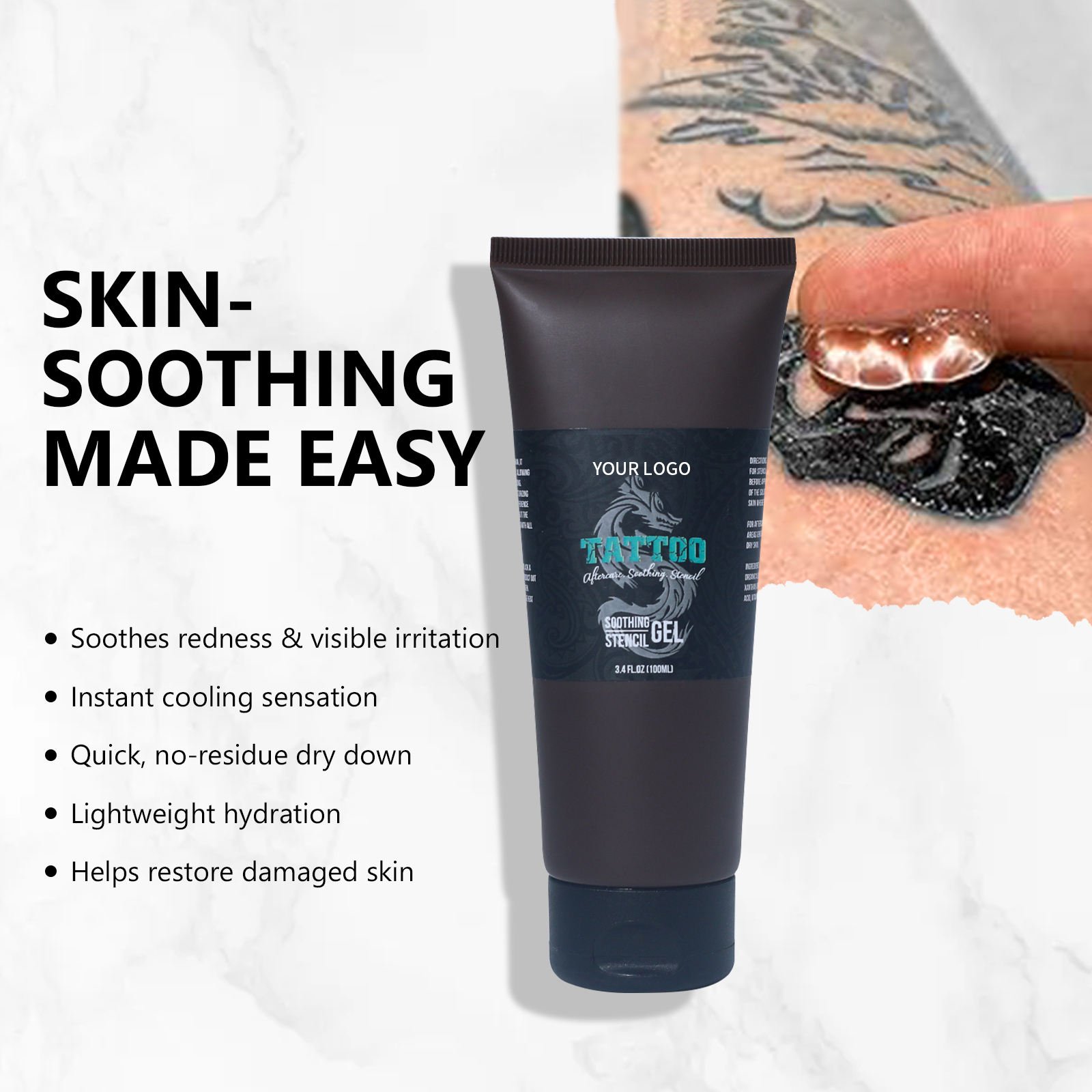 Professional Tattoo Recovery Salve Tattoo Aftercare Healing Balm Moisturizing Skin Care Brow After Tattoo Repairing Hydro Gel