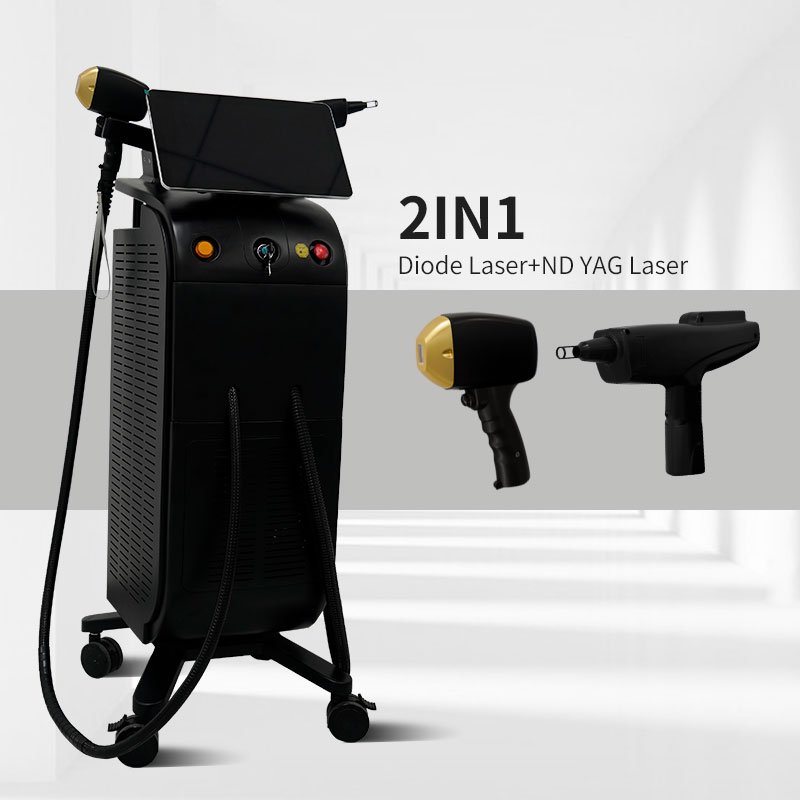 2023 Multifunctional New upgrade Multi 2 in 1 diode laser hair removal ND yag laser tattoo removal machine for price