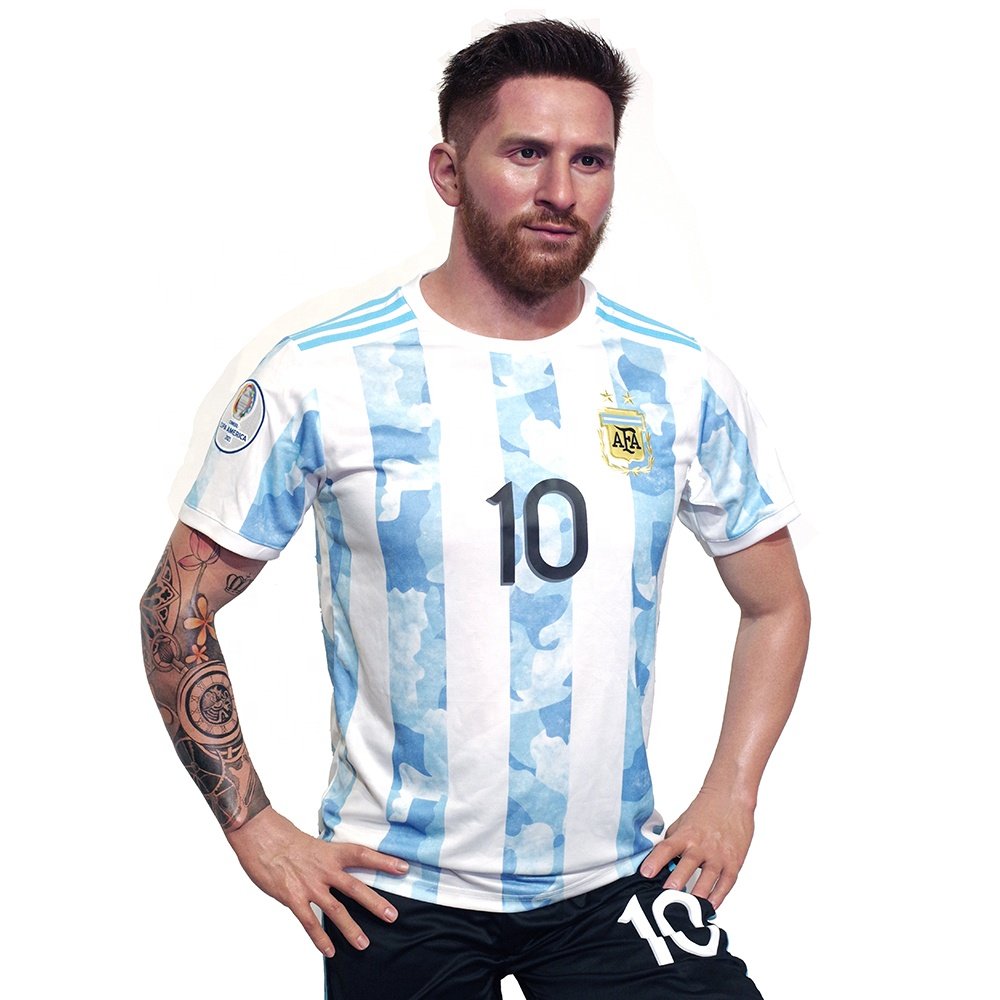High Quality Human Size Football player with Tattoos Messi Wax Statues