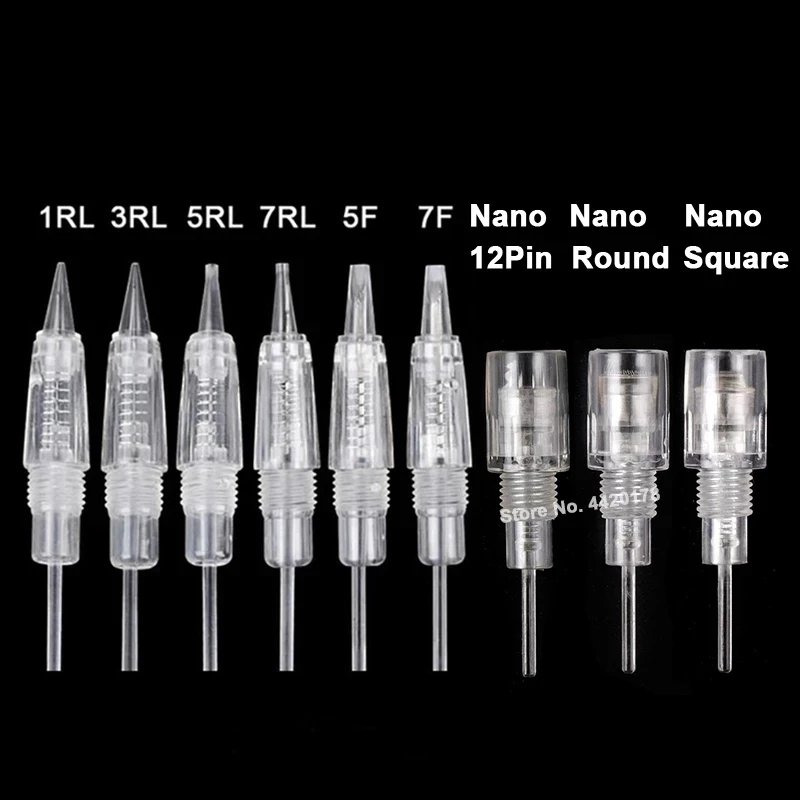 Professional Custom Nano Disposable Screw Permanent Makeup Cartridge Needles For 8Mm Charmant Machine