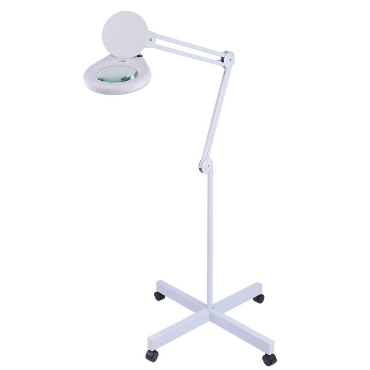 Professional table floor portable facial steamer magnifying lamp round led lamp for beauty salon tattoo master