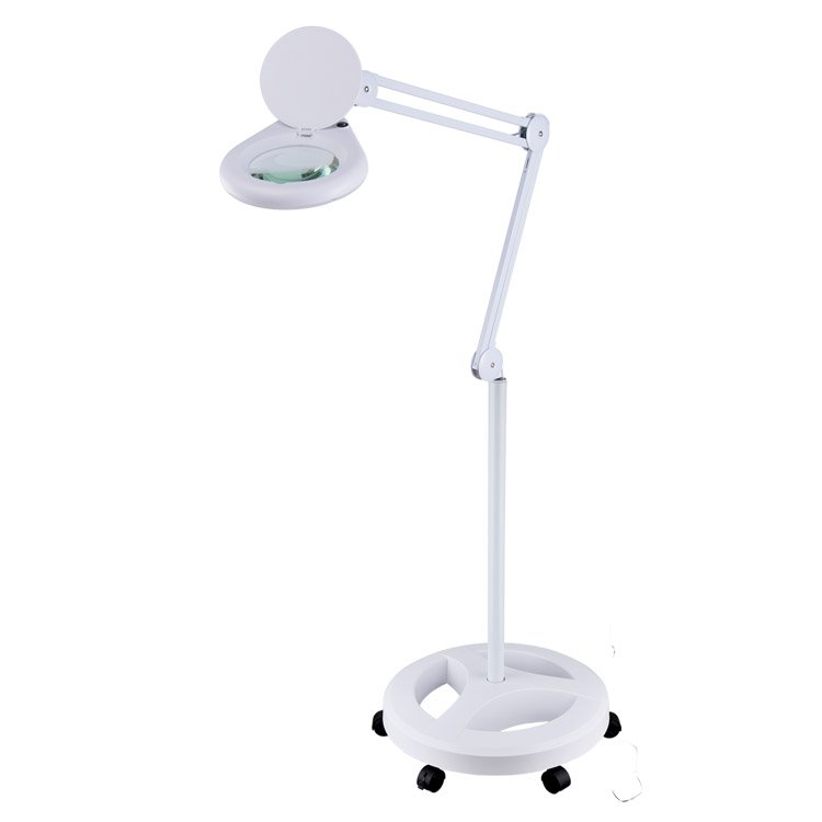 Professional table floor portable facial steamer magnifying lamp round led lamp for beauty salon tattoo master
